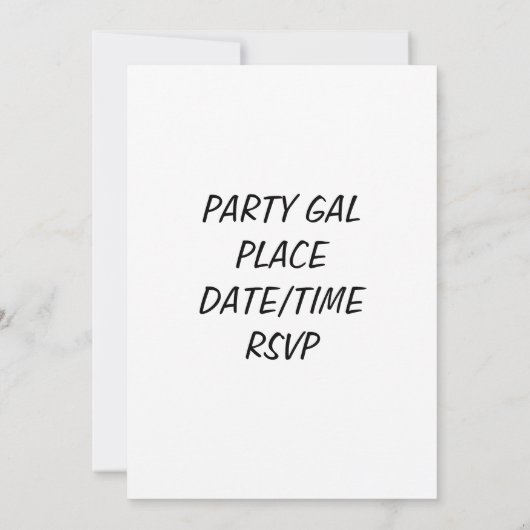 女性の「40歳」誕生日パーティーの招待 招待状 (裏面)