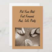 女性の「40歳」誕生日パーティーの招待 招待状 (正面/裏面)