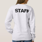 女性のBasic Ash Gray Sweatshirtsスタッフメンバー スウェットシャツ (裏面)