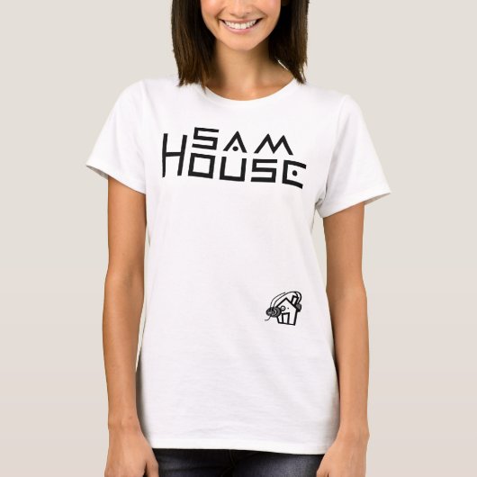 女性のBellaのキャンバスのボックス型の穀物の上のTシャツ Tシャツ (正面)