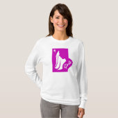 女性のBellaジャージーのフード付きスウェットシャツ Tシャツ (正面フル)