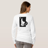 女性のBellaジャージーのフード付きスウェットシャツ Tシャツ (裏面フル)