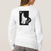 女性のBellaジャージーのフード付きスウェットシャツ Tシャツ (裏面)