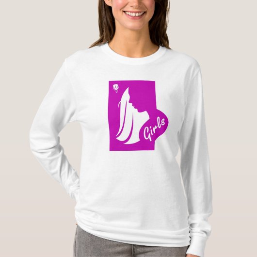 女性のBellaジャージーのフード付きスウェットシャツ Tシャツ (正面)