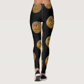 女性のBitcoinの黒い暗号のレギンス レギンス (裏面)