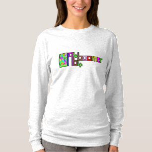 女性のBOOMER長サイケデリック袖Tシャツ Tシャツ