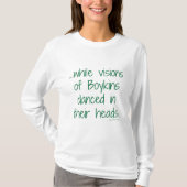 女性のBoykinsのクリスマスのティーの視野 Tシャツ (正面)