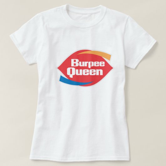 女性のBurpeeの女王の"フィットネスのワイシャツ Tシャツ (デザイン正面)