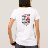 女性のCruzin CusinsのTシャツ2の味方された押印 Tシャツ (裏面)