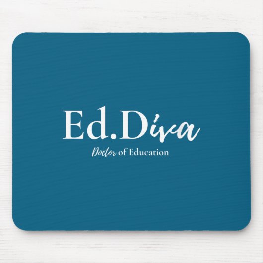 女性のEd.D(教育学博士)ディーバ博士号 マウスパッド (正面)