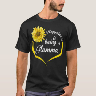 女性のGlammaギフト幸せはGlammaである Tシャツ