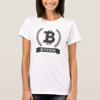 女性のhanesのnano bitcoinのロゴのTシャツ Tシャツ