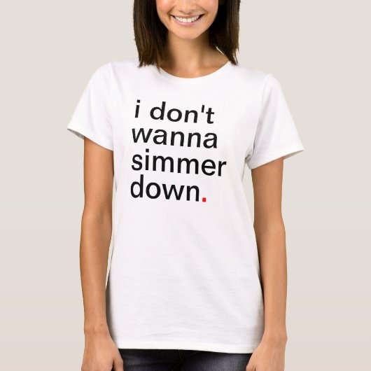女性のIつはぐつぐつ煮えたいと思いません Tシャツ (正面)