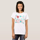 女性のI愛音楽Tシャツ Tシャツ (正面フル)