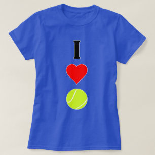 女性のI愛(ハート)テニスのTシャツ Tシャツ