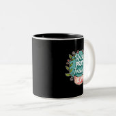 女性のIVFスリープ解除祈転送日不妊 ツートーンマグカップ (正面右)