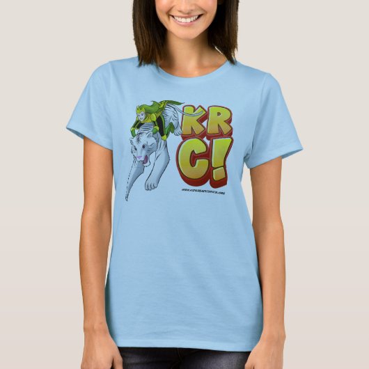 女性のKRCのトラの女の子のワイシャツ Tシャツ (正面)
