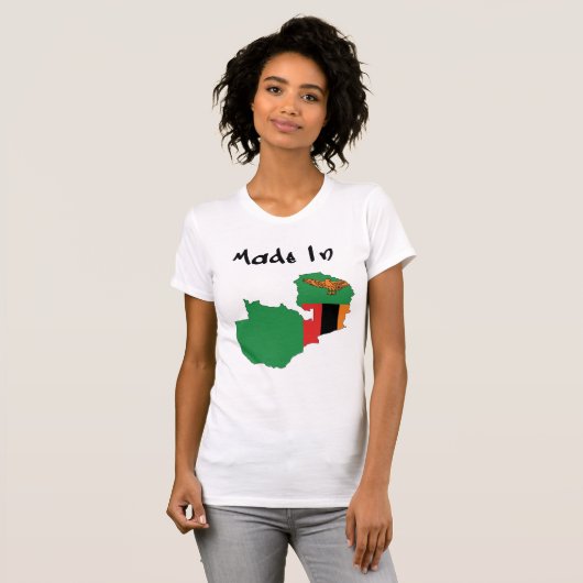 女性のMade_In_Zambia Tシャツ (正面フル)