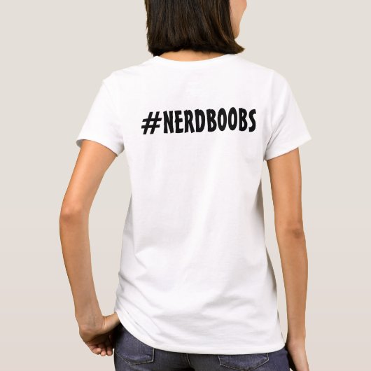 女性のNerdboobsのTシャツ Tシャツ (裏面)