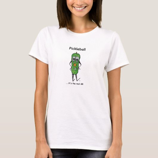 女性のPickleballのワイシャツ Tシャツ (正面)