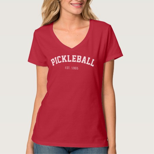 女性のPICKLEBALL運動ジャージー Tシャツ (正面)