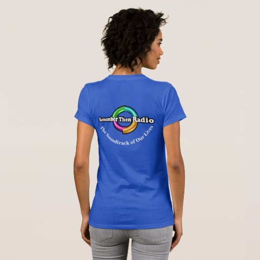 女性のRTRのティー Tシャツ (裏面フル)