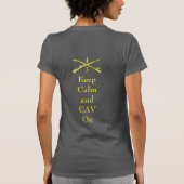 女性のTの平静そしてCAVを保って下さい Tシャツ (裏面)
