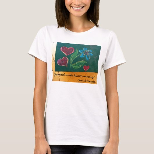 女性のTシャツか感謝 Tシャツ (正面)