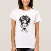 女性のTシャツと美女顔 Tシャツ (正面)