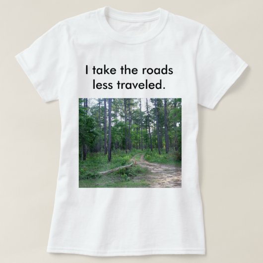 女性のTシャツの旅が少ない道路 Tシャツ (デザイン正面)