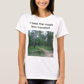 女性のTシャツの旅が少ない道路 Tシャツ (正面)