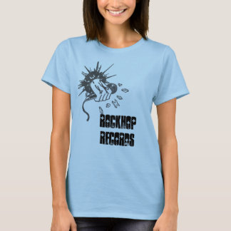 女性のTシャツの青 Tシャツ