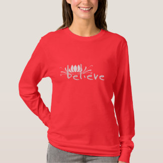 女性のTシャツを信じて下さい Tシャツ