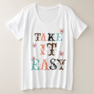 女性のtシャツを飾る プラスサイズTシャツ