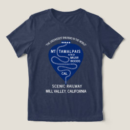 女性のTシャツ最も背の高い鉄道タマルパイス山 トライブレンドＴシャツ