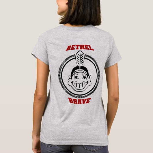 女性のTシャツ: Braves logo front & back (10103) Tシャツ (裏面)