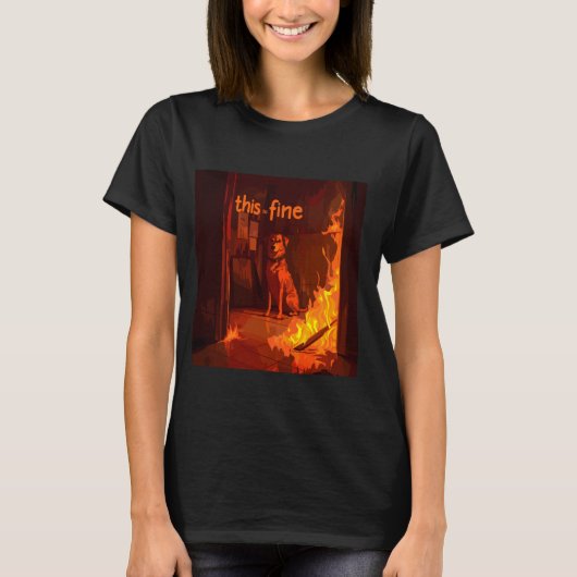 女性のThis is Dog 素晴らし Internetミーム燃焼 Tシャツ (正面)