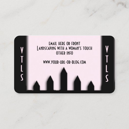 女性のTouchでサービスを楽しむ 名刺 (裏面)