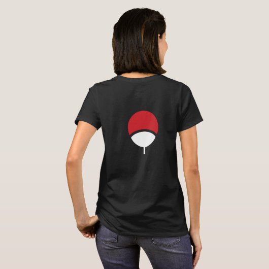 女性のUchihaの一族 Tシャツ (裏面フル)