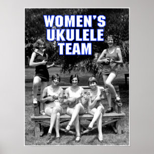 女性のUkeのチームポスター ポスター
