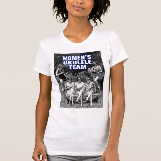 女性のUkeのチーム女性マイクロ繊維の一重項 Tシャツ (正面)