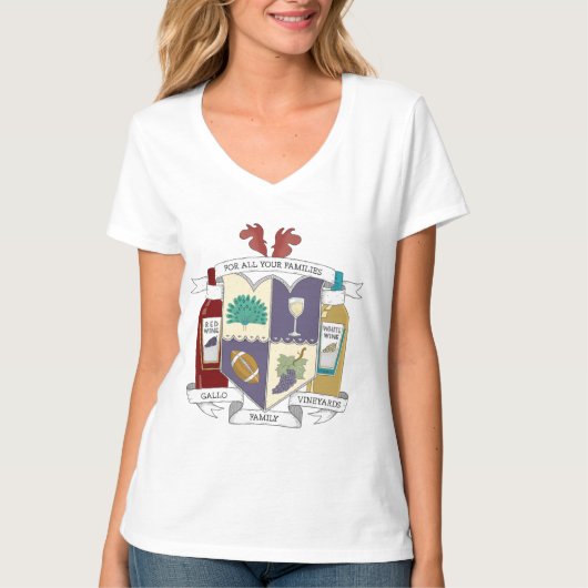 女性のV首のTシャツ Tシャツ (正面)