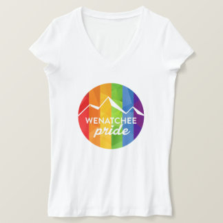 女性のV首のWenatcheeのプライドのワイシャツ Tシャツ