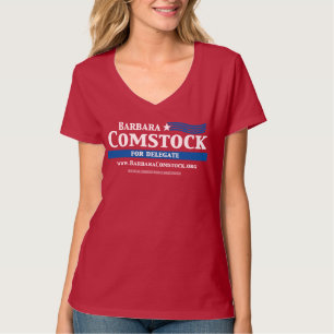 女性のVAの代表者のバーバラComstockのワイシャツ(赤い) Tシャツ
