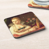 女性のvanitasのポートレートはクララであるために信じました コースター (左側)