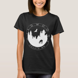 女性のWildwoodsのロゴT (暗い色) Tシャツ