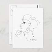 女性はがきのアーティルヘッド ポストカード (正面/裏面)