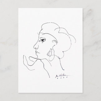 女性はがきのアーティルヘッド ポストカード