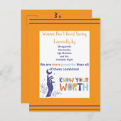 女性はがき救は不要 ポストカード (正面/裏面)