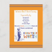 女性はがき救は不要 ポストカード (正面)